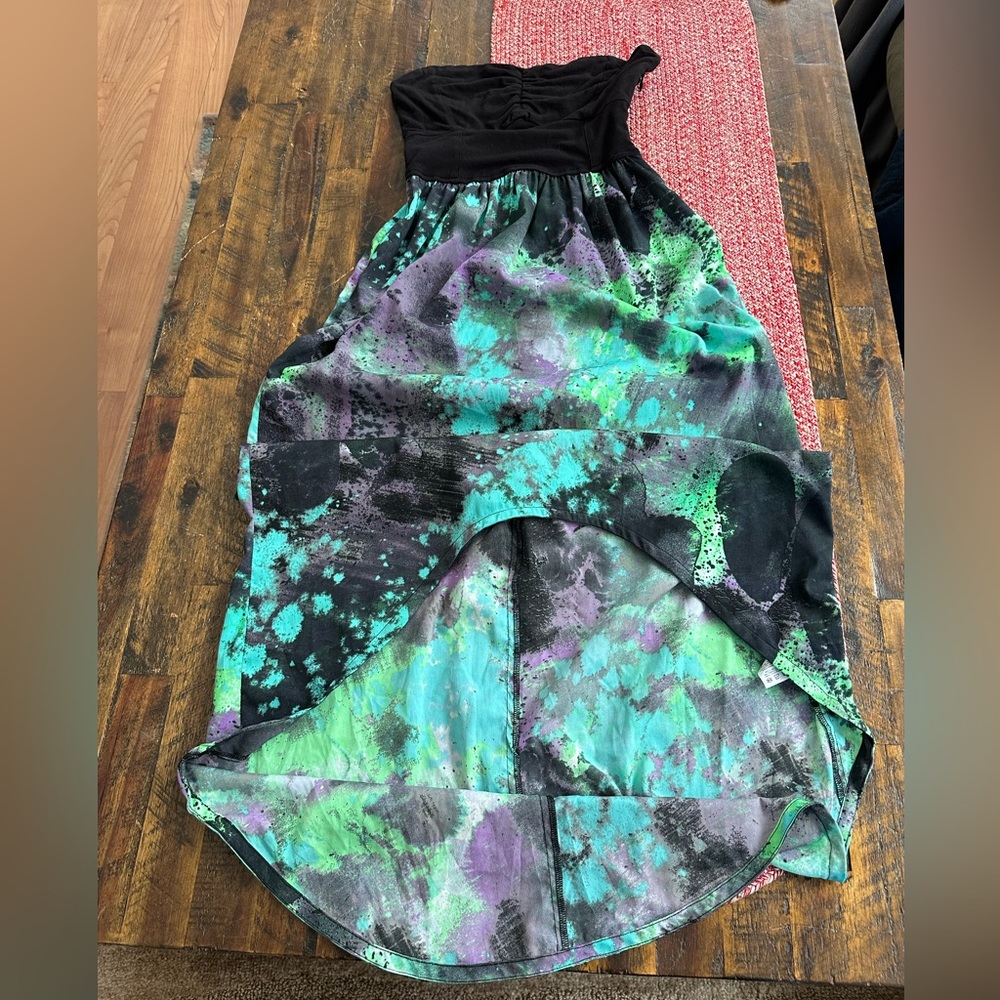 Hurly multi colored strapless dress -Size S